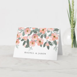 Bloemen bloos Waterverf Gepersonaliseerde Notitiekaartje