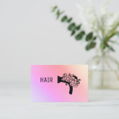 *~* Bloemen Blow Haardroger Bloemen Pastel AP6 Visitekaartje (Staand voorkant)