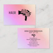 *~* Bloemen Blow Haardroger Bloemen Pastel AP6 Visitekaartje (Voorkant / Achterkant)