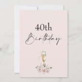 Bloemen blozen elke leeftijd verjaardag kaart (Achterkant)