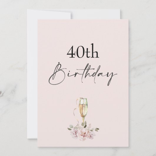 Bloemen blozen elke leeftijd verjaardag kaart (Achterkant)