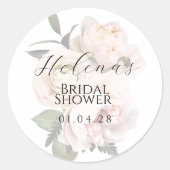 Bloemen blozen Stickers | Elegant Vrijgezellenfees (Voorkant)