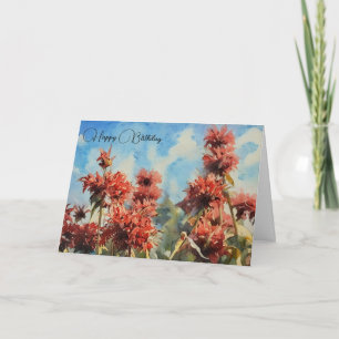 Bloemen & Blue Sky - Verjaardag Kaart