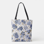 Bloemen Blue Vine Botanical Shopping Tote Bag (Achterkant)