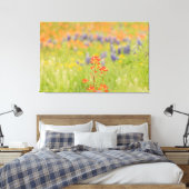 Bloemen Bluebonnet Foto van Texas Hill Country Canvas Afdruk (Insitu (Slaapkamer))