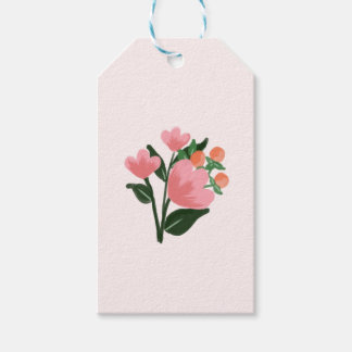 Bloemen blush cadeau label cadeaulabel