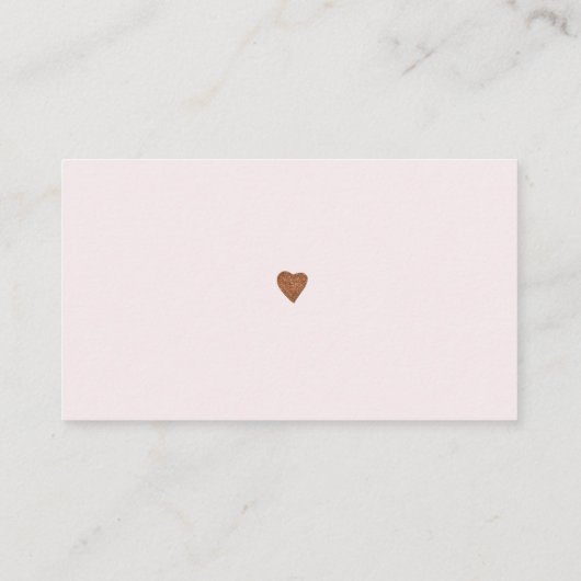 Bloemen blush glitter script bruids brunch naamkaa plaatskaartje (Achterkant)