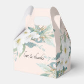 Bloemen, Blush, Huwelijksdoos geschenkdoos Bedankdoosjes (Achterkant)