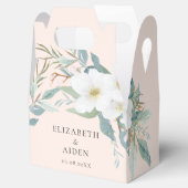 Bloemen, Blush, Huwelijksdoos geschenkdoos Bedankdoosjes (Geopend)