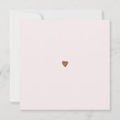 Bloemen blush koper glitter script bruids brunch kaart (Achterkant)