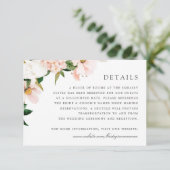 Bloemen Blush Magnolia Hydrangea Elegante details Kaart (Staand voorkant)