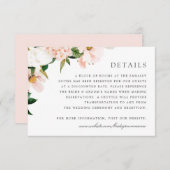 Bloemen Blush Magnolia Hydrangea Elegante details Kaart (Voorkant / Achterkant)