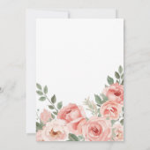 Bloemen Blush & Pastel Garden Vrijgezellenfeest Kaart (Achterkant)