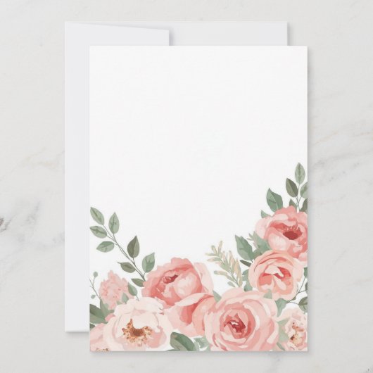 Bloemen Blush & Pastel Garden Vrijgezellenfeest Kaart (Achterkant)