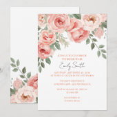 Bloemen Blush & Pastel Garden Vrijgezellenfeest Kaart (Voorkant / Achterkant)