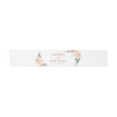 Bloemen Blush Perzik Crème Goud Terracotta Bruilof Uitnodigingen Wikkel (Vlak)