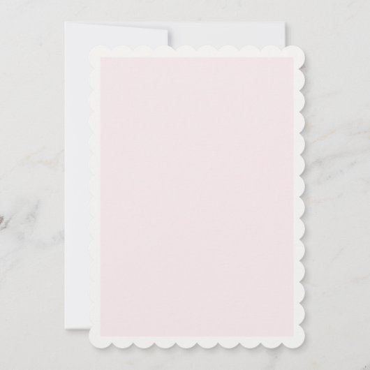 Bloemen Blush Pink Bow Baby in Bloom Baby shower Kaart (Achterkant)