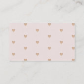 Bloemen blush roze baby shower luier loterij ticke informatiekaartje (Achterkant)