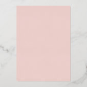 Bloemen Blush Roze Elegant Bruiloft Save The Date Folie Uitnodiging (Achterkant)