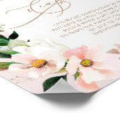 Bloemen blush roze elegante late nacht luiers poster (Hoek)