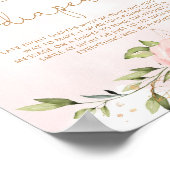 Bloemen blush roze eucalyptus Late nacht luiers Poster (Hoek)