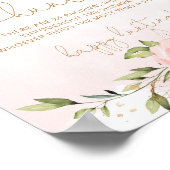 Bloemen blush roze Fopspeen jacht spel Poster (Hoek)