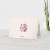 Bloemen Blush Roze Goud Elegant Baby shower Bedankkaart (Achterkant)
