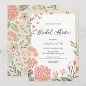 Bloemen Blush Roze groen Vrijgezellenfeest Kaart (Voorkant / Achterkant)