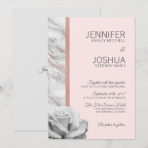 Bloemen Blush Roze Rose Gouden Folie Grijs Huwelij