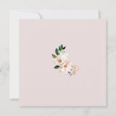 Bloemen blush roze Sweet baby meisjes douche Kaart (Achterkant)