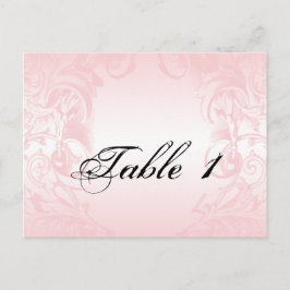 Bloemen Blush Roze Vintage Trouwtafel Nummer Briefkaart