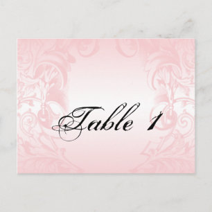 Bloemen Blush Roze Vintage Trouwtafel Nummer Briefkaart