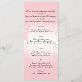 Bloemen Blush Roze Vintage Wedding Menu