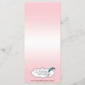 Bloemen Blush Roze Vintage Wedding Menu (Achterkant)