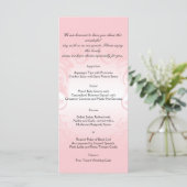 Bloemen Blush Roze Vintage Wedding Menu (Staand voorkant)