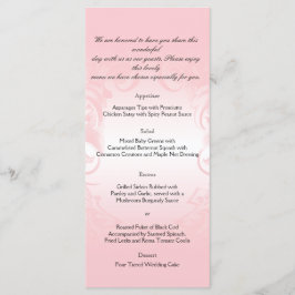 Bloemen Blush Roze Vintage Wedding Menu