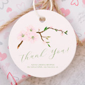 Bloemen blush roze vrijgezellenfeest dank u gunst bedankjes labels