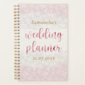 Bloemen Blush Roze Waterverf bruiloft Planner (Voorkant)