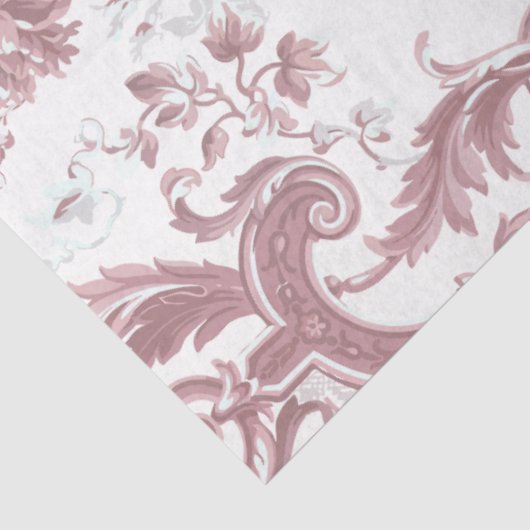  Bloemen Blush Roze Wit Elegant Decoupage Tissuepapier (Detail)