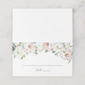 Bloemen Blush Roze Witte Pioenen Elegante Place Ca Plaatskaartje (Buitenkant ongevouwen)
