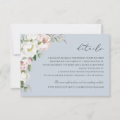 Bloemen Blush Witte Pioen groen Details invoegen Kaart (Voorkant)