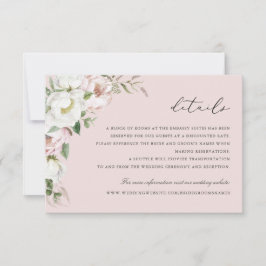 Bloemen Blush Witte Pioen groen Details invoegen Kaart
