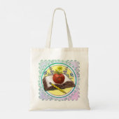 Bloemen Boek Docent Canvas tas (Achterkant)