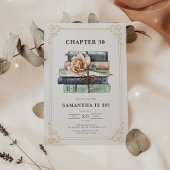 bloemen boeken 30e verjaardag kaart