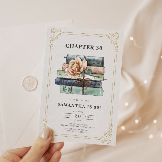  bloemen boeken 30e verjaardag kaart