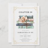 bloemen boeken 30e verjaardag kaart (Voorkant)