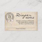  Bloemen Boeken Baby shower Luier Raffle Informatiekaartje (Voorkant)