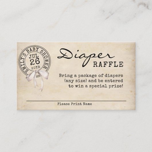  Bloemen Boeken Baby shower Luier Raffle Informatiekaartje