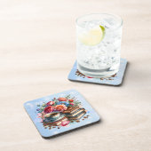  Bloemen  Boeken en Koffiekerst Bier Onderzetter (Rechterzijde)