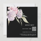 *~* Bloemen Boeket AR15 RSVP BLUSH QR BRUILOFT Kaart (Achterkant)